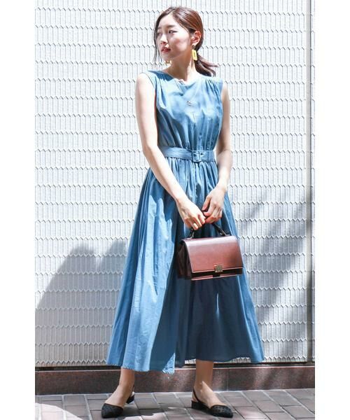 ＊＊N.Natural Beauty Basic / エヌ ナチュラルビューティーベーシック ワンピース | ベルト付リラックスマキシワンピース | 詳細2