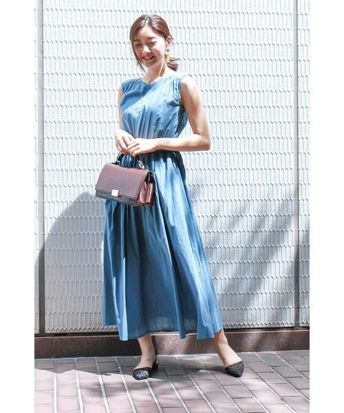 ＊＊N.Natural Beauty Basic / エヌ ナチュラルビューティーベーシック ワンピース | ベルト付リラックスマキシワンピース | 詳細3