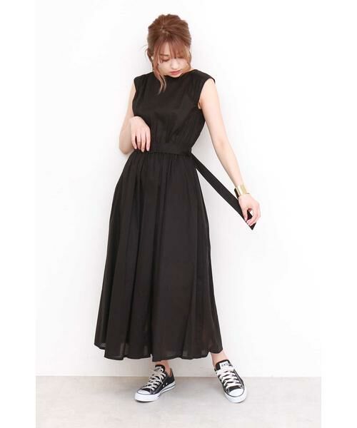 ＊＊N.Natural Beauty Basic / エヌ ナチュラルビューティーベーシック ワンピース | ベルト付リラックスマキシワンピース | 詳細16