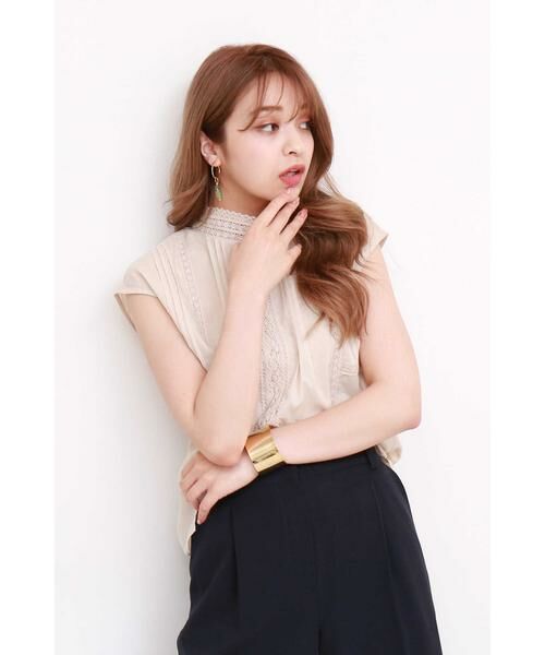 ＊＊N.Natural Beauty Basic / エヌ ナチュラルビューティーベーシック シャツ・ブラウス | ハイネックレースブラウス | 詳細5