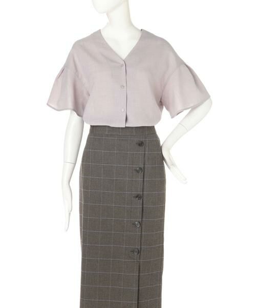 ＊＊N.Natural Beauty Basic / エヌ ナチュラルビューティーベーシック シャツ・ブラウス | Vネックフレアスリーブブラウス | 詳細4