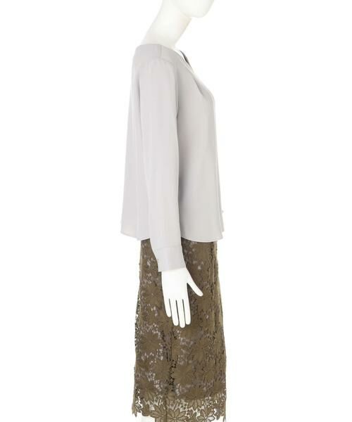 ＊＊N.Natural Beauty Basic / エヌ ナチュラルビューティーベーシック シャツ・ブラウス | タックドレープＶネックブラウス | 詳細15