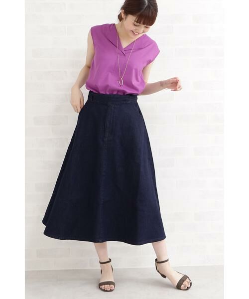 ＊＊N.Natural Beauty Basic / エヌ ナチュラルビューティーベーシック スカート | フレアミモレグルカスカート | 詳細3