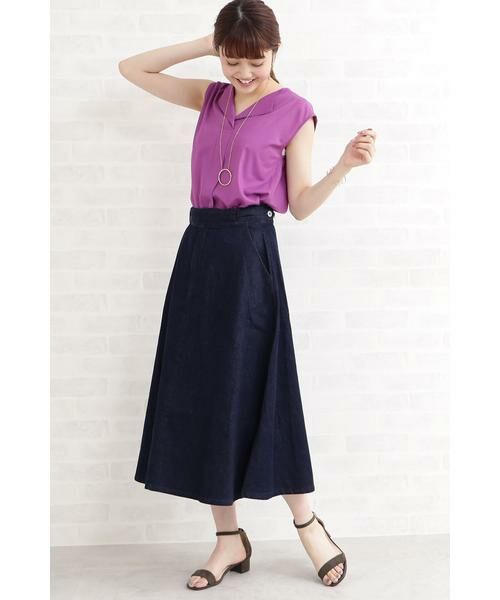 ＊＊N.Natural Beauty Basic / エヌ ナチュラルビューティーベーシック スカート | フレアミモレグルカスカート | 詳細4