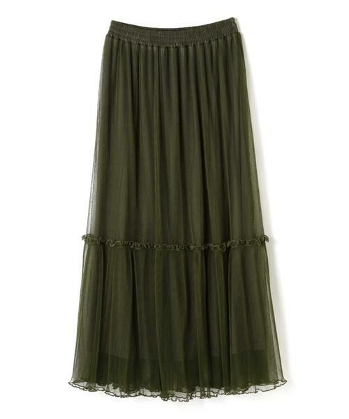 ＊＊N.Natural Beauty Basic / エヌ ナチュラルビューティーベーシック スカート | チュールプリーツマキシスカート | 詳細1