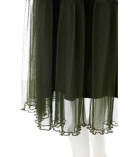 ＊＊N.Natural Beauty Basic / エヌ ナチュラルビューティーベーシック スカート | チュールプリーツマキシスカート | 詳細10