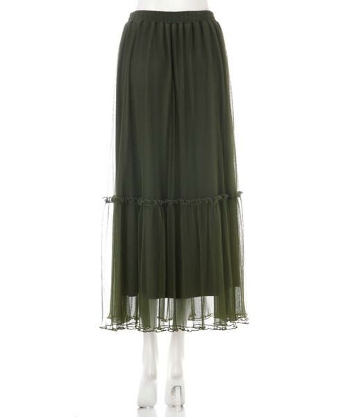 ＊＊N.Natural Beauty Basic / エヌ ナチュラルビューティーベーシック スカート | チュールプリーツマキシスカート | 詳細7