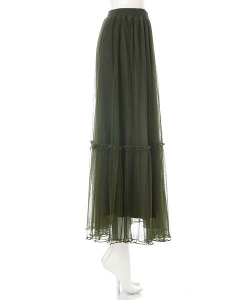 ＊＊N.Natural Beauty Basic / エヌ ナチュラルビューティーベーシック スカート | チュールプリーツマキシスカート | 詳細8