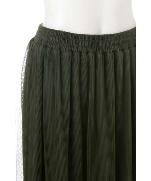 ＊＊N.Natural Beauty Basic / エヌ ナチュラルビューティーベーシック スカート | チュールプリーツマキシスカート | 詳細9