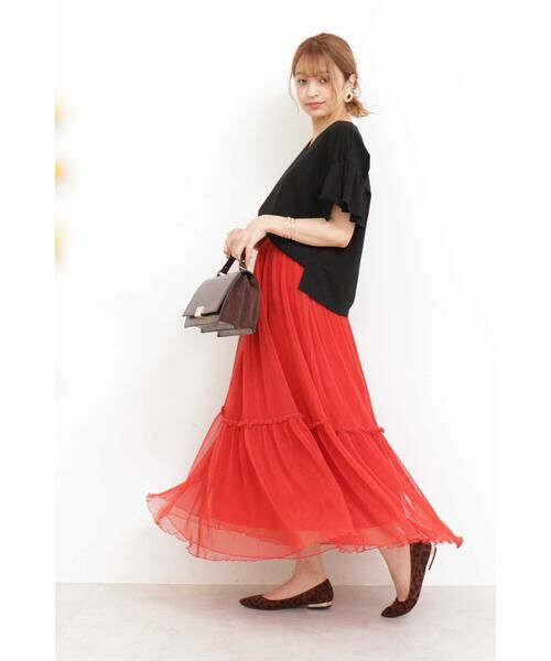 ＊＊N.Natural Beauty Basic / エヌ ナチュラルビューティーベーシック スカート | チュールプリーツマキシスカート | 詳細20