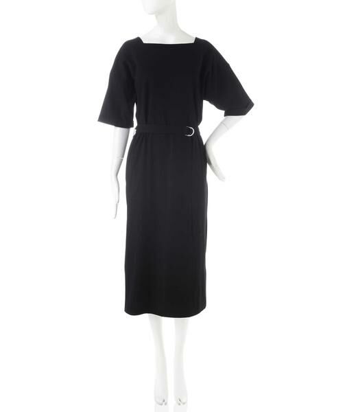 ＊＊N.Natural Beauty Basic / エヌ ナチュラルビューティーベーシック ワンピース | ベルト付ボートネックＴシャツワンピース | 詳細6