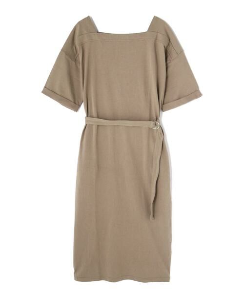 ＊＊N.Natural Beauty Basic / エヌ ナチュラルビューティーベーシック ワンピース | ベルト付ボートネックＴシャツワンピース | 詳細8