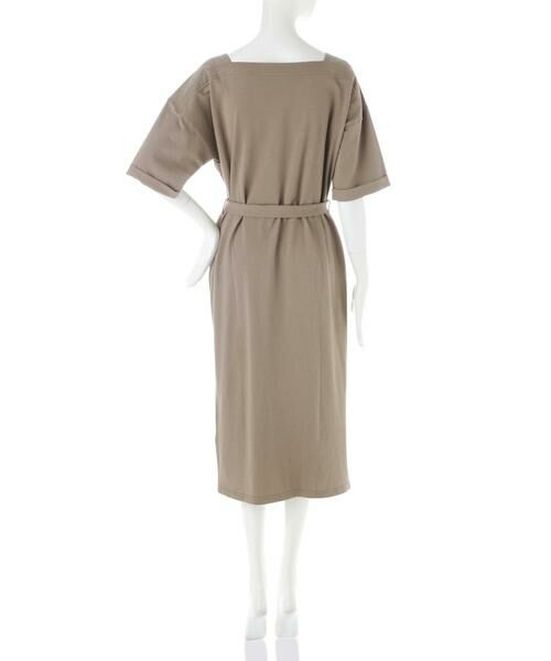 ＊＊N.Natural Beauty Basic / エヌ ナチュラルビューティーベーシック ワンピース | ベルト付ボートネックＴシャツワンピース | 詳細14