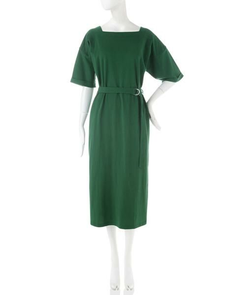 ＊＊N.Natural Beauty Basic / エヌ ナチュラルビューティーベーシック ワンピース | ベルト付ボートネックＴシャツワンピース | 詳細28