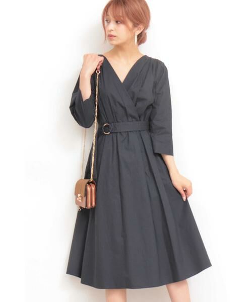 セール 七分袖カシュクールワンピース ワンピース N Natural Beauty Basic エヌ ナチュラルビューティーベーシック ファッション通販 タカシマヤファッションスクエア