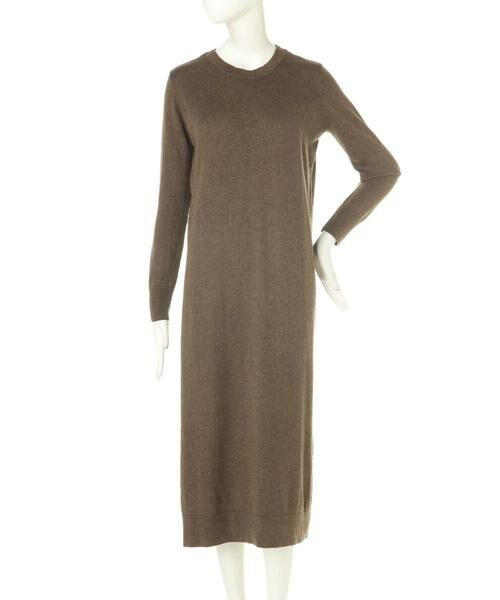 ＊＊N.Natural Beauty Basic / エヌ ナチュラルビューティーベーシック ワンピース | スリットニットワンピース | 詳細9