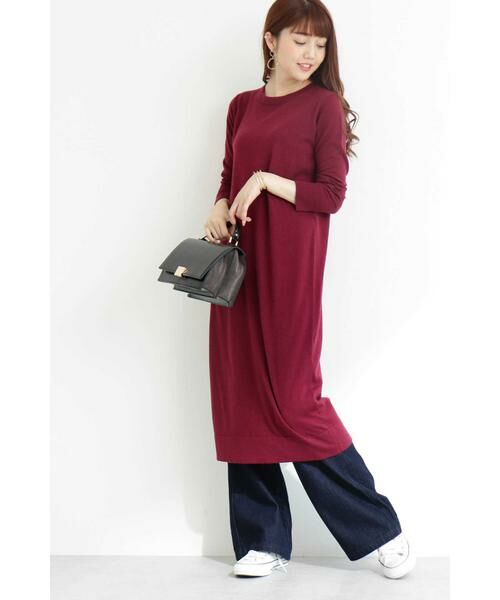 ＊＊N.Natural Beauty Basic / エヌ ナチュラルビューティーベーシック ワンピース | スリットニットワンピース | 詳細13