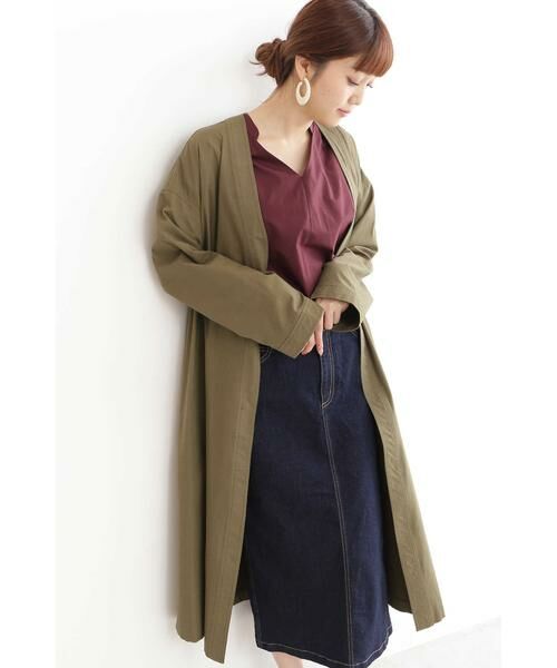 ＊＊N.Natural Beauty Basic / エヌ ナチュラルビューティーベーシック アウター | ◆着流しガウン（カーキ）