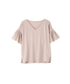 シルケットコットンフレアスリーブカットソー