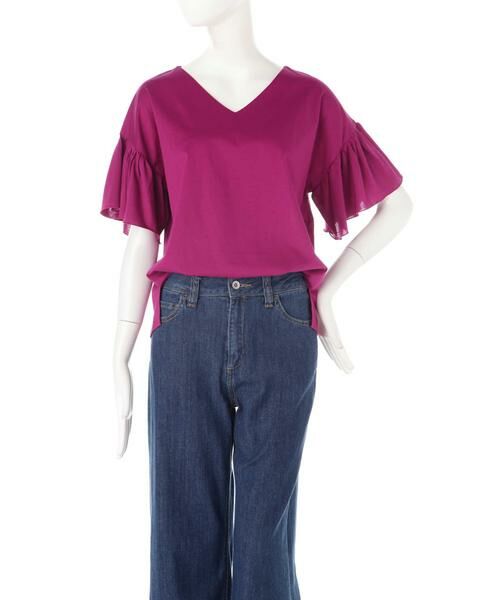 ＊＊N.Natural Beauty Basic / エヌ ナチュラルビューティーベーシック カットソー | シルケットコットンフレアスリーブカットソー | 詳細1