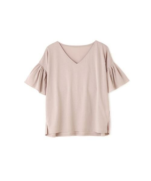 ＊＊N.Natural Beauty Basic / エヌ ナチュラルビューティーベーシック カットソー | シルケットコットンフレアスリーブカットソー（ベージュ）