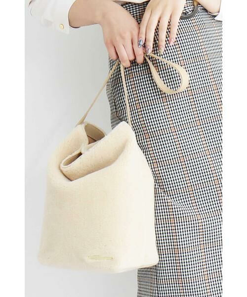 ＊＊N.Natural Beauty Basic / エヌ ナチュラルビューティーベーシック トートバッグ | ボアトートバッグ（アイボリー）