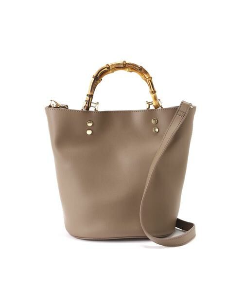 ＊＊N.Natural Beauty Basic / エヌ ナチュラルビューティーベーシック ショルダーバッグ | ファー巾着2Wayバンブーショルダーバッグ（ベージュ）