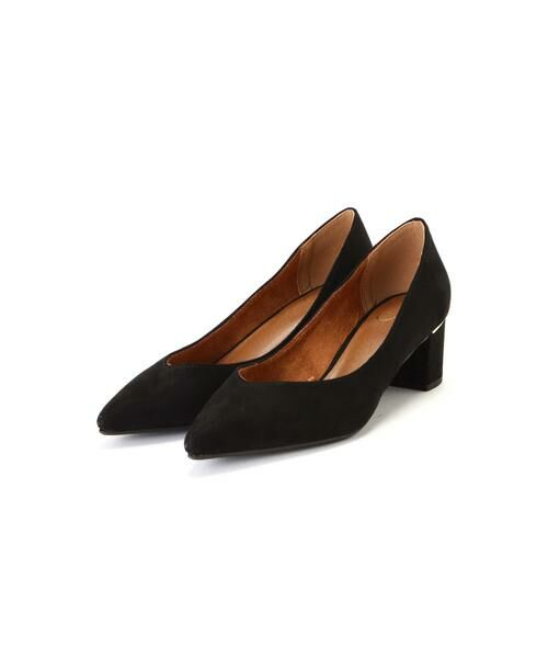 ＊＊N.Natural Beauty Basic / エヌ ナチュラルビューティーベーシック パンプス | Vカットチャンキーヒールパンプス（ブラック）