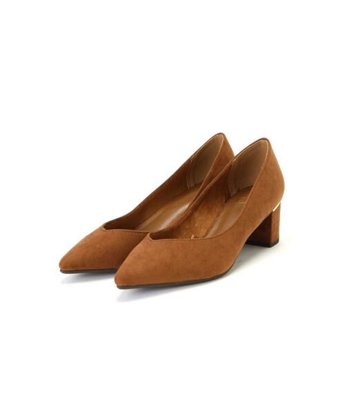 ＊＊N.Natural Beauty Basic / エヌ ナチュラルビューティーベーシック パンプス | Vカットチャンキーヒールパンプス（ブラウン）