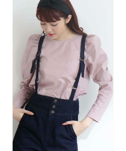 ＊＊N.Natural Beauty Basic / エヌ ナチュラルビューティーベーシック シャツ・ブラウス | パワーショルダーブラウス（ピンク）