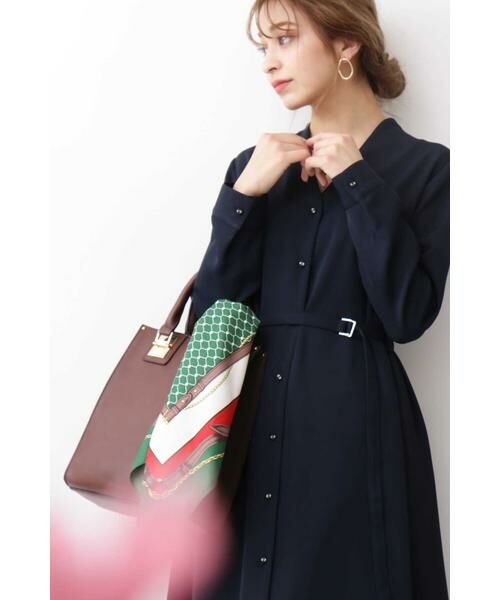 ＊＊N.Natural Beauty Basic / エヌ ナチュラルビューティーベーシック ワンピース | Aラインミモレタイトベルトワンピース | 詳細4