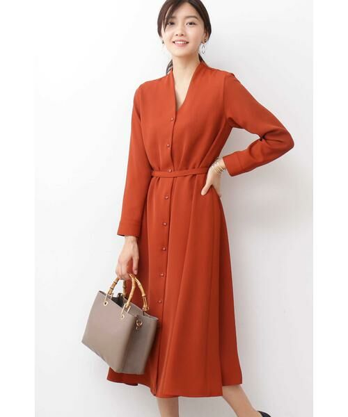 ＊＊N.Natural Beauty Basic / エヌ ナチュラルビューティーベーシック ワンピース | Aラインミモレタイトベルトワンピース | 詳細11