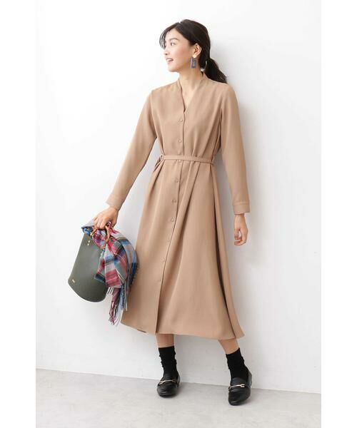 ＊＊N.Natural Beauty Basic / エヌ ナチュラルビューティーベーシック ワンピース | Aラインミモレタイトベルトワンピース | 詳細23