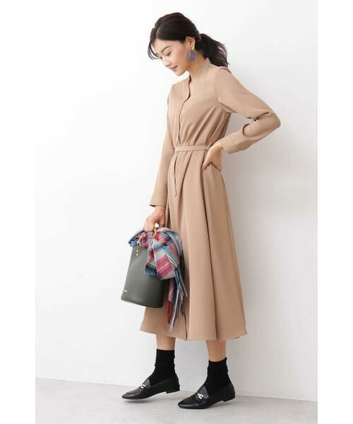 ＊＊N.Natural Beauty Basic / エヌ ナチュラルビューティーベーシック ワンピース | Aラインミモレタイトベルトワンピース | 詳細24