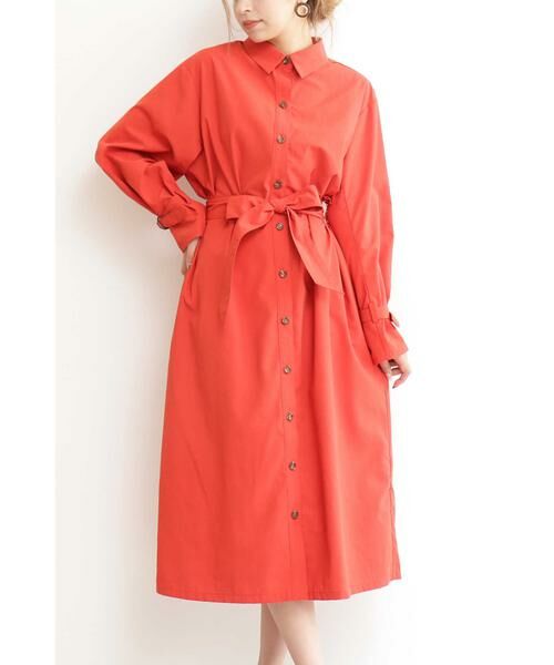 ＊＊N.Natural Beauty Basic / エヌ ナチュラルビューティーベーシック ワンピース | ギャザースリーブシャツワンピース | 詳細21