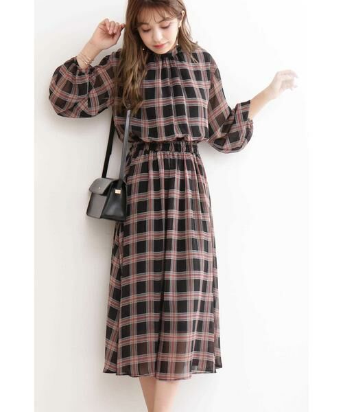 ハイネックチェックプリントマキシワンピース ワンピース N Natural Beauty Basic エヌ ナチュラルビューティーベーシック ファッション通販 タカシマヤファッションスクエア