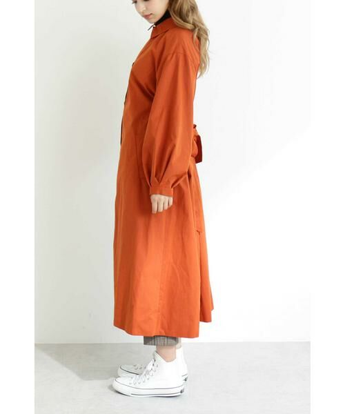 ＊＊N.Natural Beauty Basic / エヌ ナチュラルビューティーベーシック アウター | ギャザーフォルムステンカラーコート | 詳細5