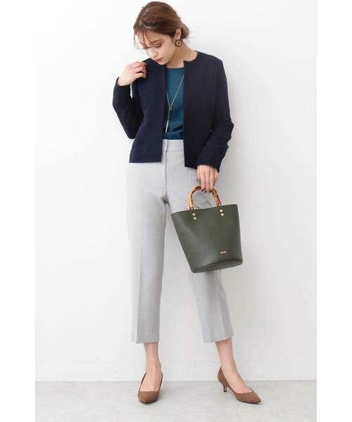 ＊＊N.Natural Beauty Basic / エヌ ナチュラルビューティーベーシック ブルゾン | ポリオリピーチノーカラーブルゾン | 詳細3