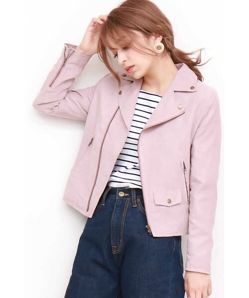 ＊＊N.Natural Beauty Basic / エヌ ナチュラルビューティーベーシック ブルゾン | フェイクスウェードブルゾン（ピンク）