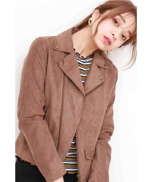 ＊＊N.Natural Beauty Basic / エヌ ナチュラルビューティーベーシック ブルゾン | フェイクスウェードブルゾン（モカ）