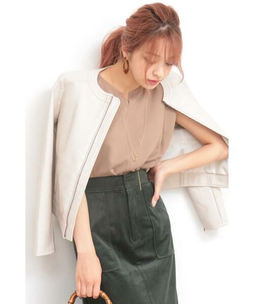 ＊＊N.Natural Beauty Basic / エヌ ナチュラルビューティーベーシック ブルゾン | フェイクレザーブルゾン | 詳細4