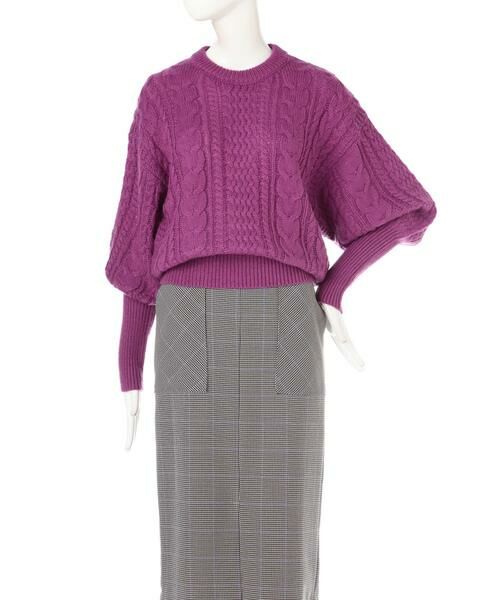 ＊＊N.Natural Beauty Basic / エヌ ナチュラルビューティーベーシック ニット・セーター | ケーブルマトンスリーブニット | 詳細5