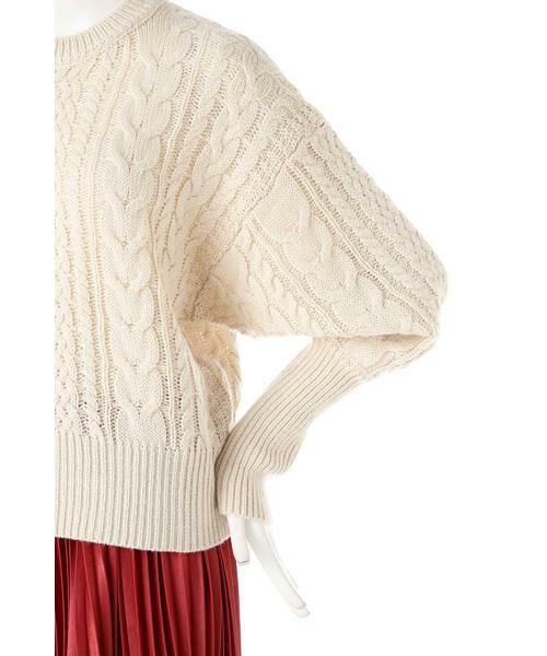 ＊＊N.Natural Beauty Basic / エヌ ナチュラルビューティーベーシック ニット・セーター | ケーブルマトンスリーブニット | 詳細15
