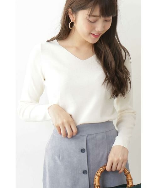 ＊＊N.Natural Beauty Basic / エヌ ナチュラルビューティーベーシック ニット・セーター | 総針ニット（ホワイト）