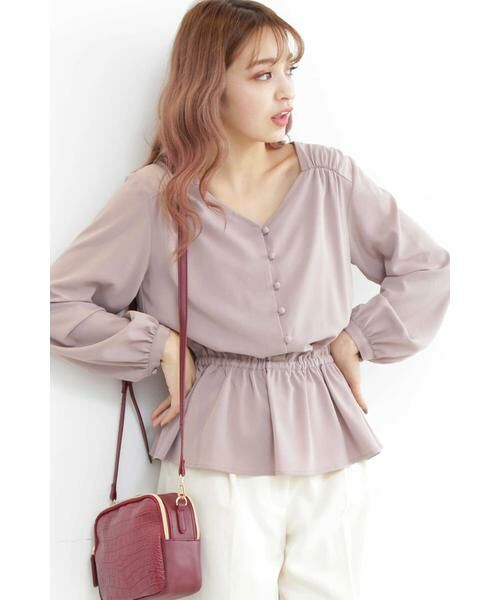 ＊＊N.Natural Beauty Basic / エヌ ナチュラルビューティーベーシック シャツ・ブラウス | ベースネックブラウス（ベージュ）