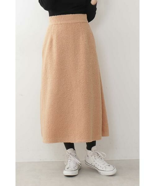 ＊＊N.Natural Beauty Basic / エヌ ナチュラルビューティーベーシック スカート | ブークレーマキシスカート（ベージュ）