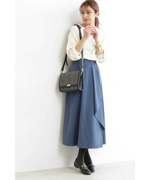 ＊＊N.Natural Beauty Basic / エヌ ナチュラルビューティーベーシック スカート | ラップフリルミモレスカート | 詳細4