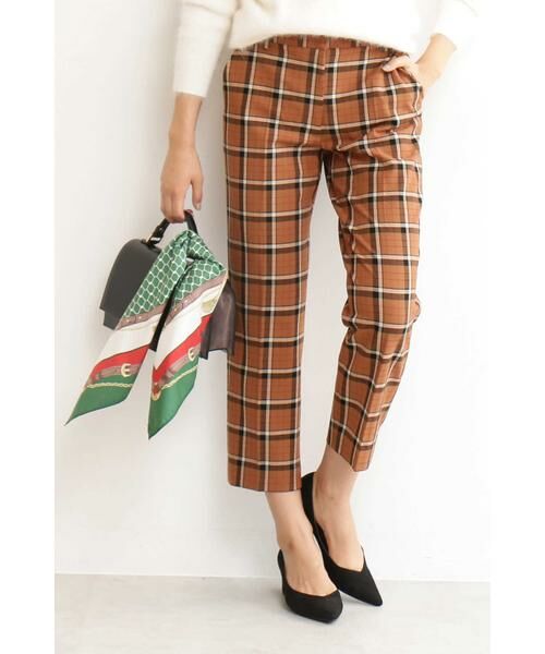 ＊＊N.Natural Beauty Basic / エヌ ナチュラルビューティーベーシック パンツ | コスミカルウォームパンツ（ベージュチェック1）