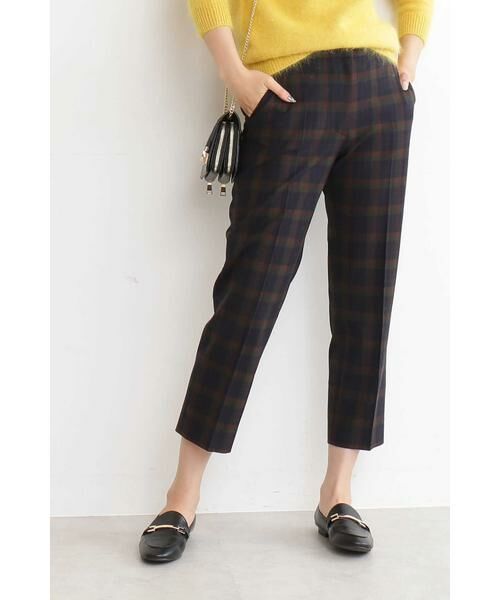 ＊＊N.Natural Beauty Basic / エヌ ナチュラルビューティーベーシック パンツ | コスミカルウォームパンツ（ネイビーチェック1）