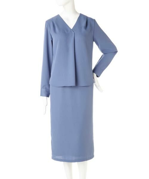 **N.Natural Beauty Basic / エヌ ナチュラルビューティーベーシック ワンピース | ダブルクロスセットアップワンピース | 詳細1